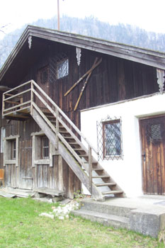 Hütte Aufgang Schlafraum